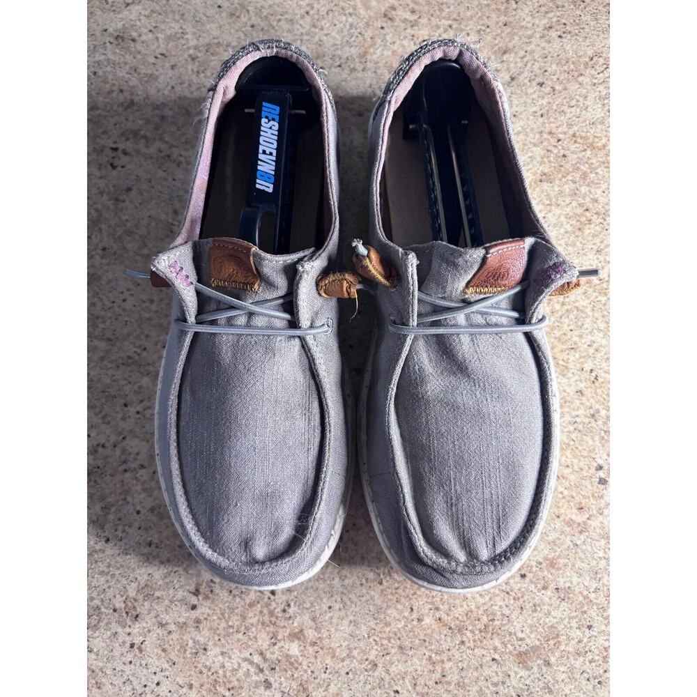 Hey Dude Women’s Wendy Washed Grey Lightweight Loafers Size 7!